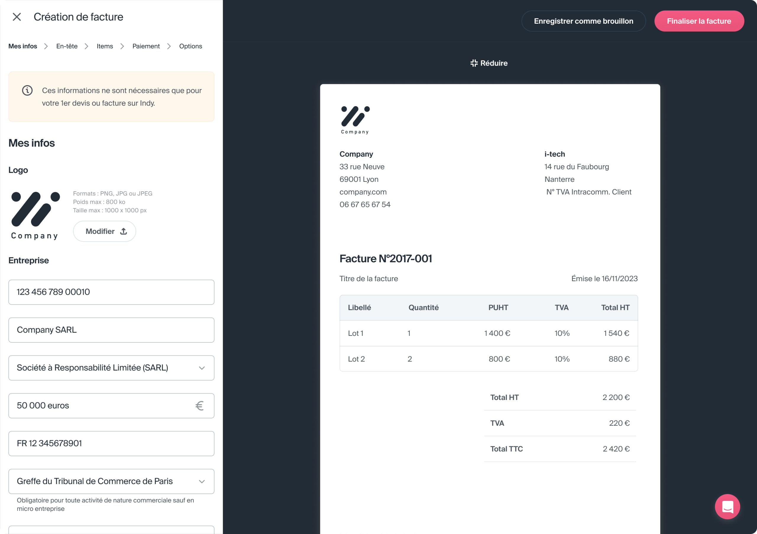 Logiciel Indy pour gérer la facturation en entreprise - Recommandé par Dealup